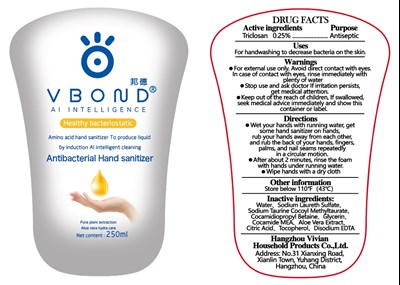 Label Image (Antibacterial Hand Sanitizer Triclosan)